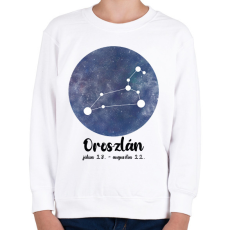 PRINTFASHION Oroszlán - Gyerek pulóver - Fehér