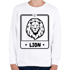 PRINTFASHION oroszlán - Gyerek pulóver - Fehér