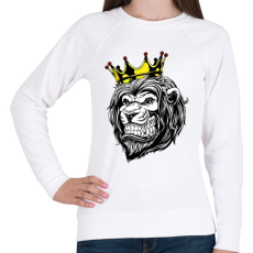 PRINTFASHION Oroszlán king - Női pulóver - Fehér