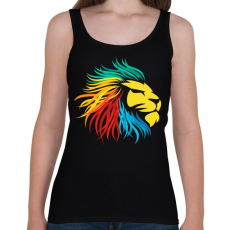 PRINTFASHION Oroszlán logó - Női atléta - Fekete