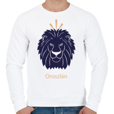 PRINTFASHION Oroszlán minta - Férfi pulóver - Fehér női pulóver, kardigán