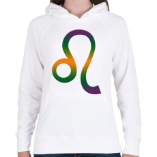 PRINTFASHION Oroszlán - Női kapucnis pulóver - Fehér