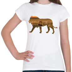 PRINTFASHION Oroszlán - Női póló - Fehér