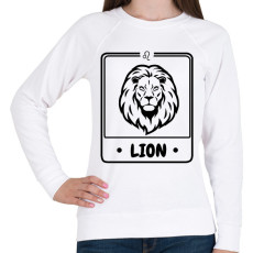 PRINTFASHION oroszlán - Női pulóver - Fehér