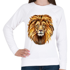 PRINTFASHION Oroszlán - Női pulóver - Fehér