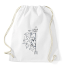 PRINTFASHION Oroszlán páros férfi 2 - Sportzsák, Tornazsák - Fehér