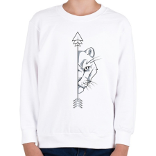 PRINTFASHION Oroszlán páros női 2 - Gyerek pulóver - Fehér gyerek pulóver, kardigán