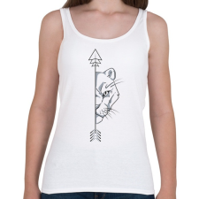 PRINTFASHION Oroszlán páros női 2 - Női atléta - Fehér női trikó