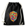 PRINTFASHION oroszlán - Sportzsák, Tornazsák - Fekete