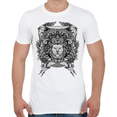 PRINTFASHION Oroszlán trón - Férfi póló - Fehér