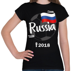 PRINTFASHION Oroszország - Női póló - Fekete