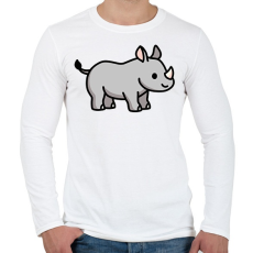 PRINTFASHION Orrszarvú - Férfi hosszú ujjú póló - Fehér