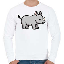 PRINTFASHION Orrszarvú - Férfi pulóver - Fehér férfi pulóver, kardigán