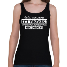 PRINTFASHION ÖRÜLJ NEKI2 - Női atléta - Fekete női trikó