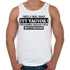 PRINTFASHION ÖRÜLJ NEKI - Férfi atléta - Fehér