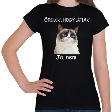 PRINTFASHION Örülök, hogy látlak - Női póló - Fekete