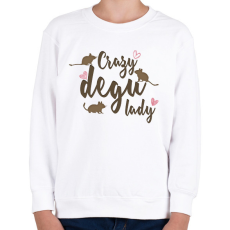 PRINTFASHION Őrült degus hölgy - Gyerek pulóver - Fehér