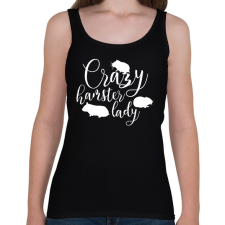 PRINTFASHION Őrült hörcsögös hölgy - Női atléta - Fekete női trikó