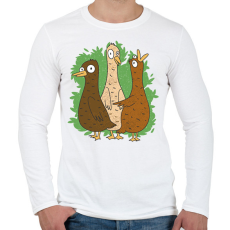 PRINTFASHION Őrült kacsák - Férfi hosszú ujjú póló - Fehér