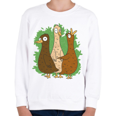 PRINTFASHION Őrült kacsák - Gyerek pulóver - Fehér