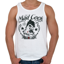 PRINTFASHION Őrült kakas - Férfi atléta - Fehér atléta, trikó