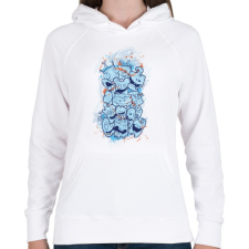 PRINTFASHION Őrült koala macik  - Női kapucnis pulóver - Fehér női pulóver, kardigán