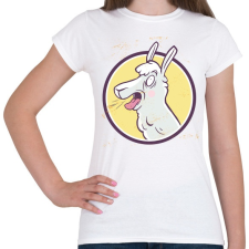 PRINTFASHION Őrült láma - Női póló - Fehér női póló