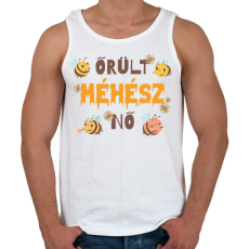 PRINTFASHION Őrült méhész nő - Férfi atléta - Fehér