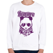 PRINTFASHION Őrült panda - Gyerek pulóver - Fehér gyerek pulóver, kardigán