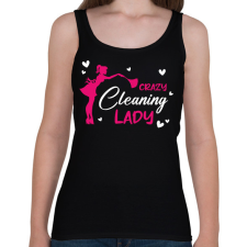 PRINTFASHION Őrült takarítónő - Női atléta - Fekete női trikó