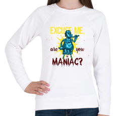 PRINTFASHION Őrült vagy? - Női pulóver - Fehér