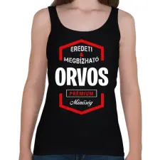 PRINTFASHION Orvos prémium minőség - Női atléta - Fekete női trikó