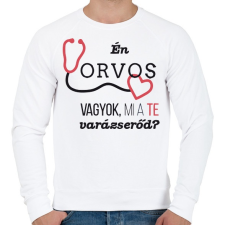 PRINTFASHION Orvos varázserő - Férfi pulóver - Fehér férfi pulóver, kardigán