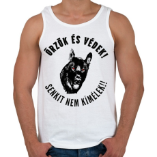 PRINTFASHION ŐRZÖK ÉS VÉDEK - Férfi atléta - Fehér