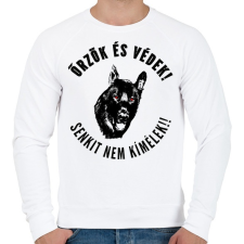PRINTFASHION ŐRZÖK ÉS VÉDEK - Férfi pulóver - Fehér férfi pulóver, kardigán