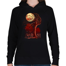 PRINTFASHION Ősök területe - Női kapucnis pulóver - Fekete női pulóver, kardigán