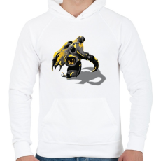 PRINTFASHION Összeolvadt koponyák - Férfi kapucnis pulóver - Fehér