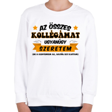 PRINTFASHION Összes kollégámat - Gyerek pulóver - Fehér