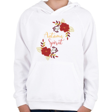 PRINTFASHION Őszi lélek - Gyerek kapucnis pulóver - Fehér