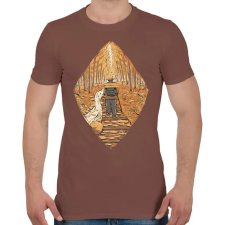 PRINTFASHION Őszi túrázó - Férfi póló - Mogyoróbarna férfi póló