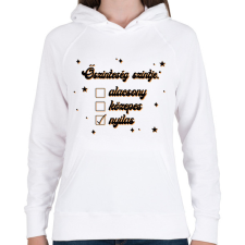 PRINTFASHION Őszinteség szintje - Női kapucnis pulóver - Fehér női pulóver, kardigán