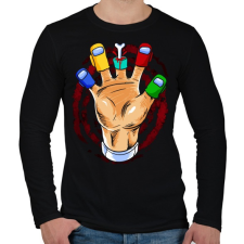 PRINTFASHION Ötös - Férfi hosszú ujjú póló - Fekete férfi póló