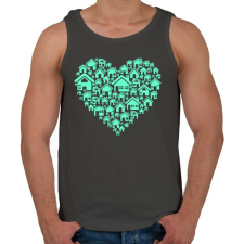 PRINTFASHION Otthon - Férfi atléta - Sötétszürke atléta, trikó