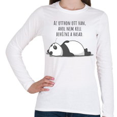 PRINTFASHION Otthon - Női hosszú ujjú póló - Fehér