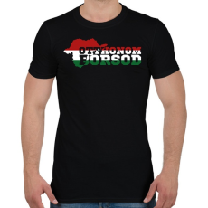 PRINTFASHION Otthonom Borsod (3 színű) - Férfi póló - Fekete
