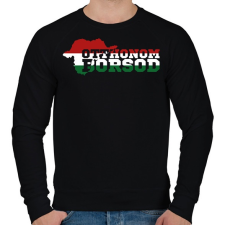 PRINTFASHION Otthonom Borsod (3 színű) - Férfi pulóver - Fekete férfi pulóver, kardigán