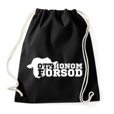 PRINTFASHION Otthonom Borsod (fehér)  - Sportzsák, Tornazsák - Fekete tornazsák