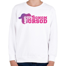 PRINTFASHION Otthonom Borsod - Gyerek pulóver - Fehér