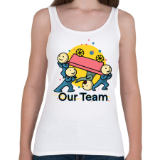 PRINTFASHION our team csapatpóló - Női atléta - Fehér női trikó