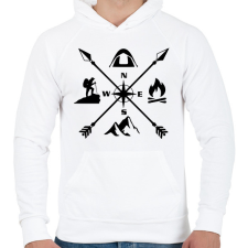 PRINTFASHION outdoor - Férfi kapucnis pulóver - Fehér férfi pulóver, kardigán